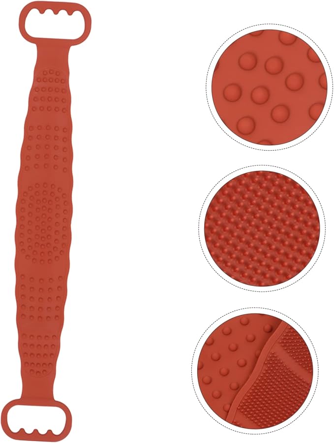 MERRYHAPY Body Scrubber Belt Bath Massage Strap for Back Comfortable Shower Towel Brush with Hooks for Exfoliating and Relaxing Bath Experience