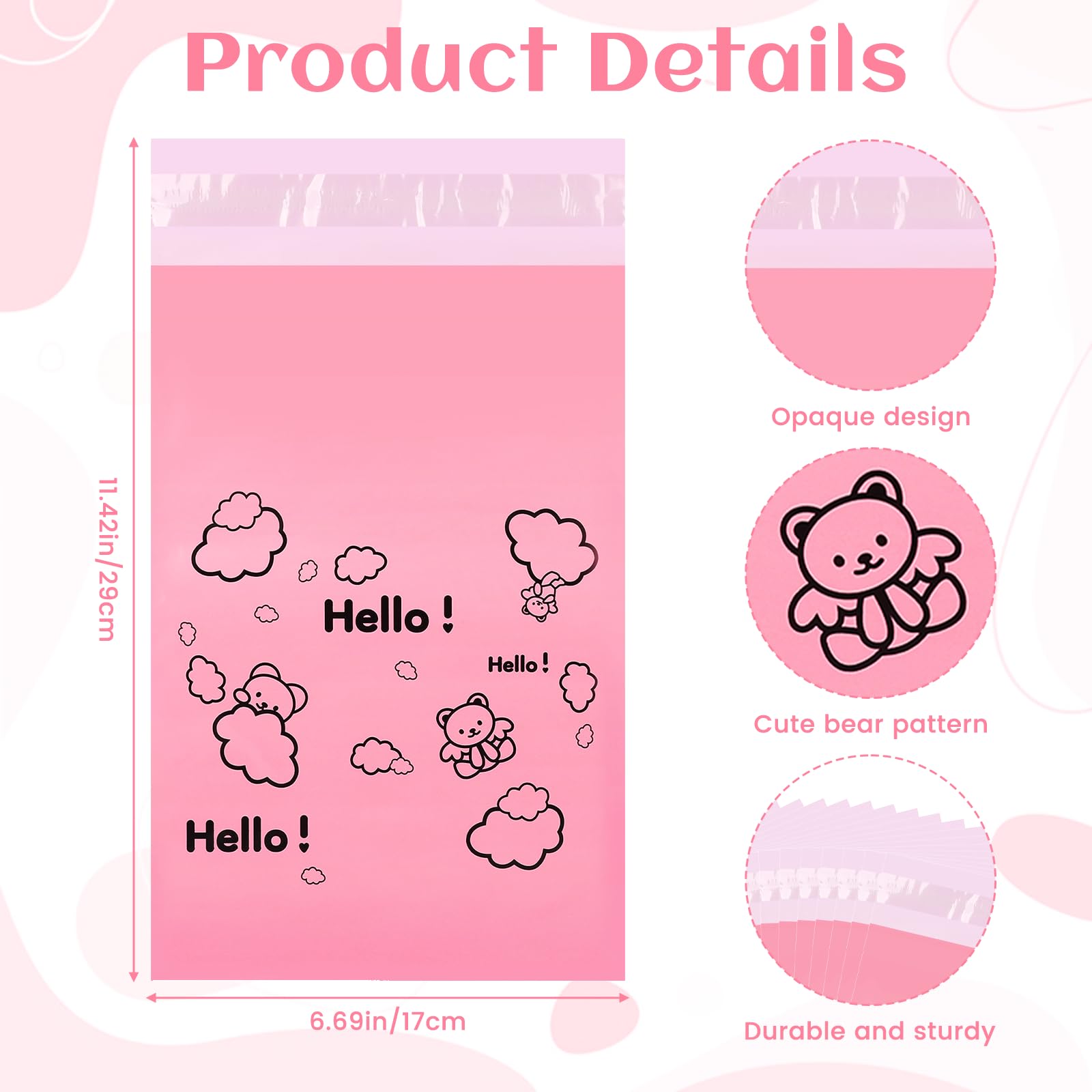 100 Pcs Pink Sanitary Napkin Disposal Bags for Pads Privacy Protection