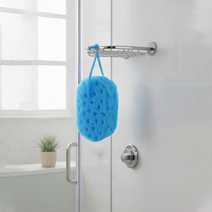 3-piece Set of Colored Honeycomb Bath sponges (red, Blue, Purple)
