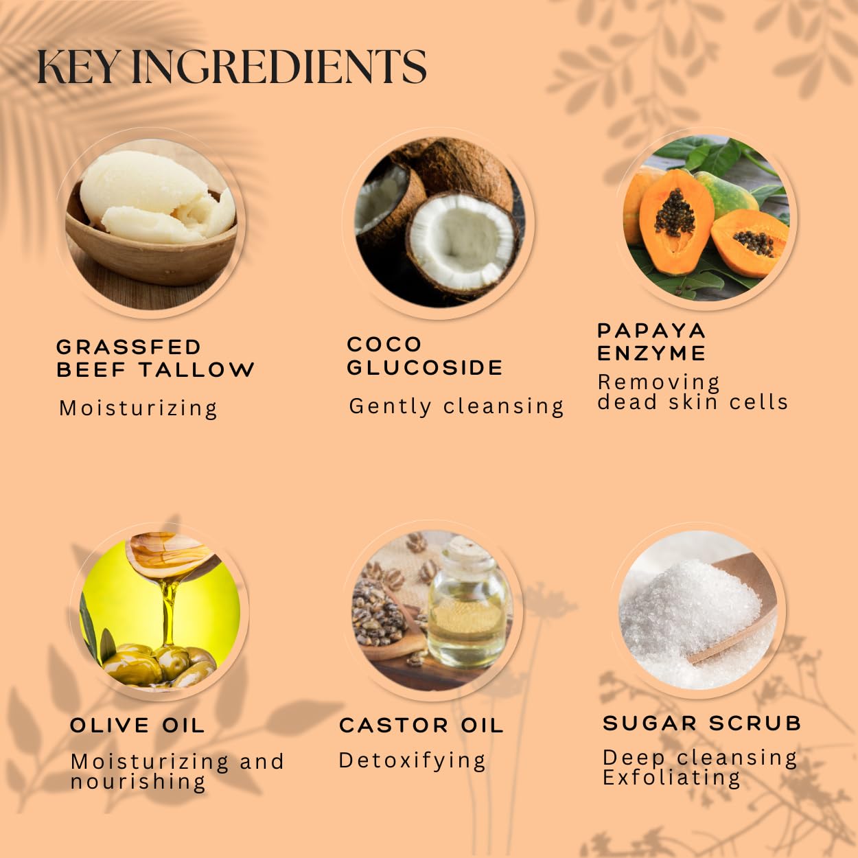 Tallow Cleansing Balm - With Grass-fed Beef Tallow, Papaya Enzyme | Waterproof Makeup Remover Balm | Natural Face Cleanser Oil | Sulphate Free | for sensitive skin, MADE IN USA - 3.17 oz/ 90 g (2 oz)