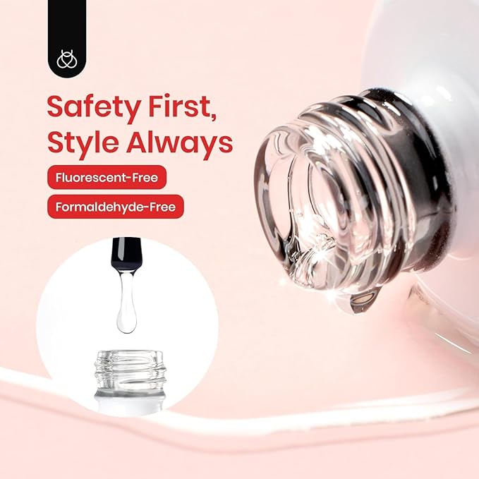 Beetles Extra Glossy Gel Top Coat - 15ml Clear No Wipe Top Coat Gel Polish High Shine Long Lasting Nail Surface Protection Manicure Summer Gifts for Women
