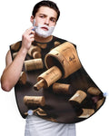 Yellow Flowers Butterflies Print Beard Bib Shaving Apron, Beard Hair Trimming Cape Gift For Dad