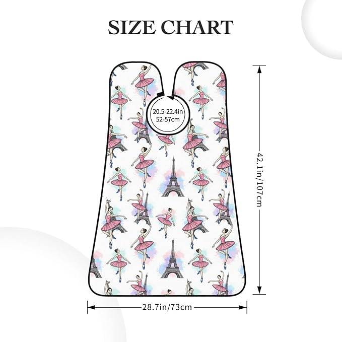 Beard Trimming Hair Catcher, Ballet Dancer Ballerina Eiffel Tower Shave Bib, Non-Stick Bib Apron Waterproof, Shaving Tool for Men for Husband Father’s Day