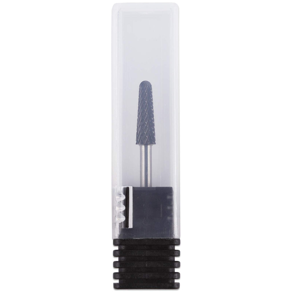 PANA USA Professional 3/32" Shank Size - Cone Shape Carbide Bit - Nail Drill Bit for Manicure Pedicure Tools Dremel Machine (Coarse, DLC Black)