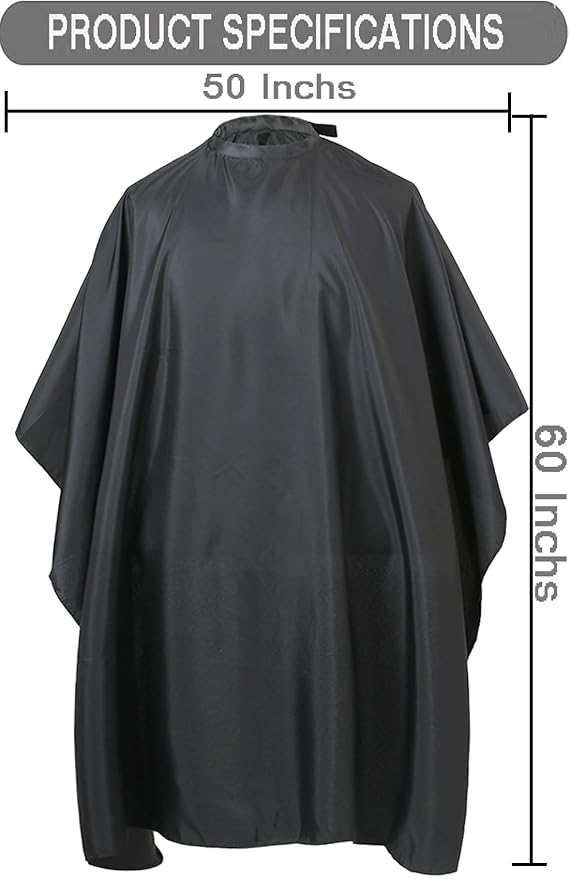 Borogo Professional Hair Cutting Cape with Adjustable Snap Closure, Salon Barber Cape,Waterproof Hairdressing Salon Cape - 47" x 55"