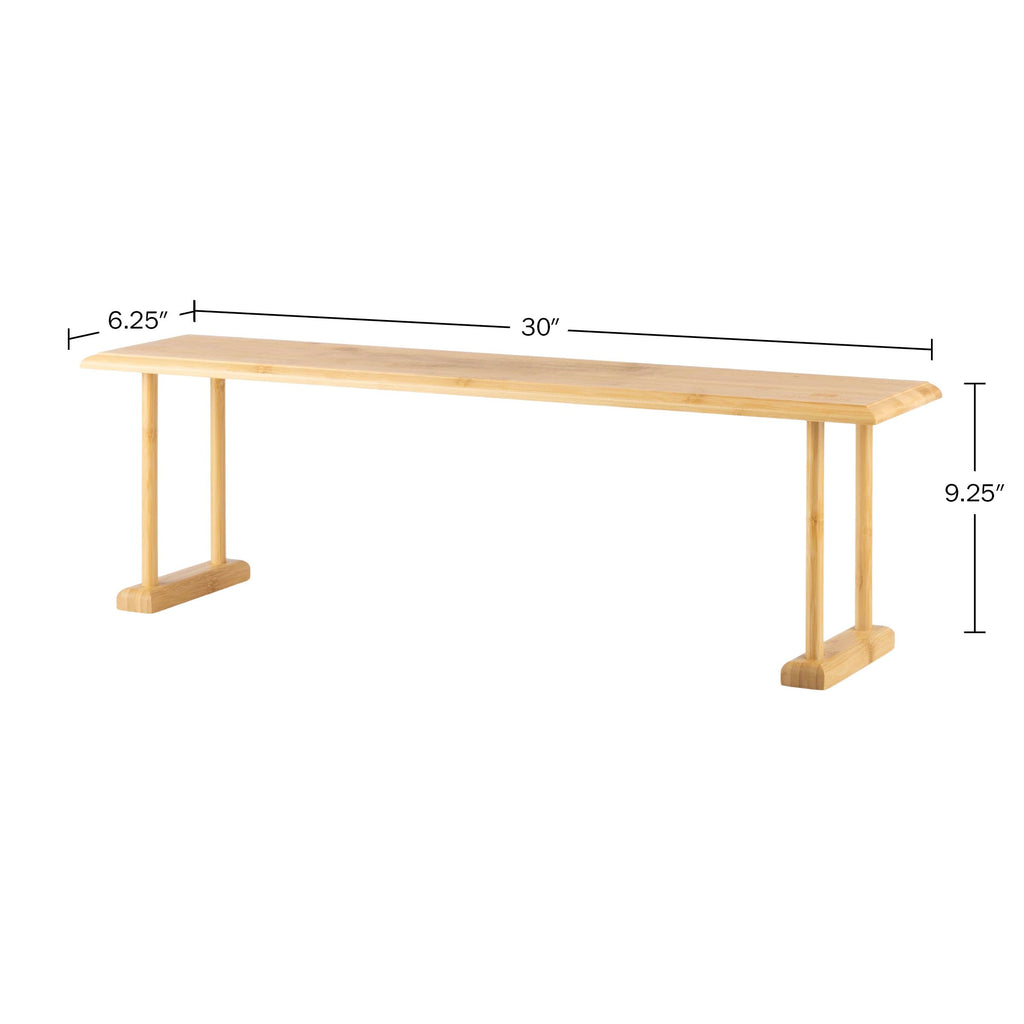 Lavish Home Bamboo Sink Shelf, Natural, 30” x 6.25” x 9.25”