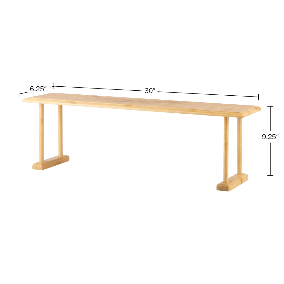 Lavish Home Bamboo Sink Shelf, Natural, 30” x 6.25” x 9.25”