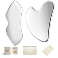 FSwsawX Stainless Steel Gua Sha Facial Tools, Face Comb & Massager Metal Gua sha Tool for Blood Circulation & Lymphatic Drainage, Body and Face Gua Sha Stone for Tighten Skin