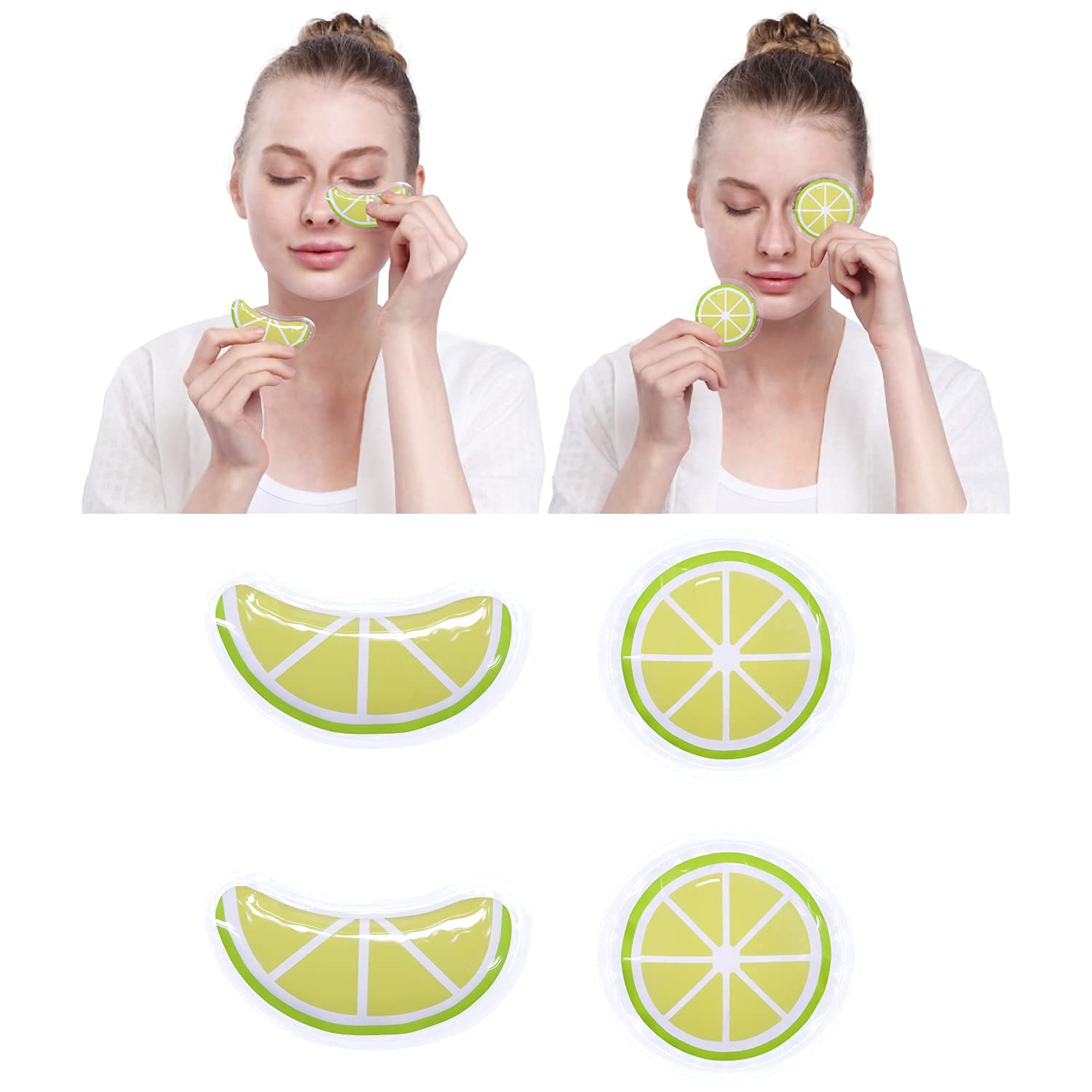 ZNÖCUETÖD Gel Ice Pack Reusable Cooling Eye Pads and Under Eye Patches