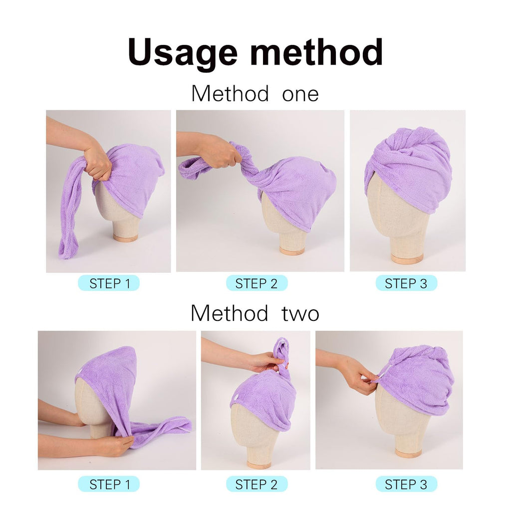 AGKXHDEC Microfiber Hair Drying Towel Wrap,Hair Turbans Towel for Wet Hair