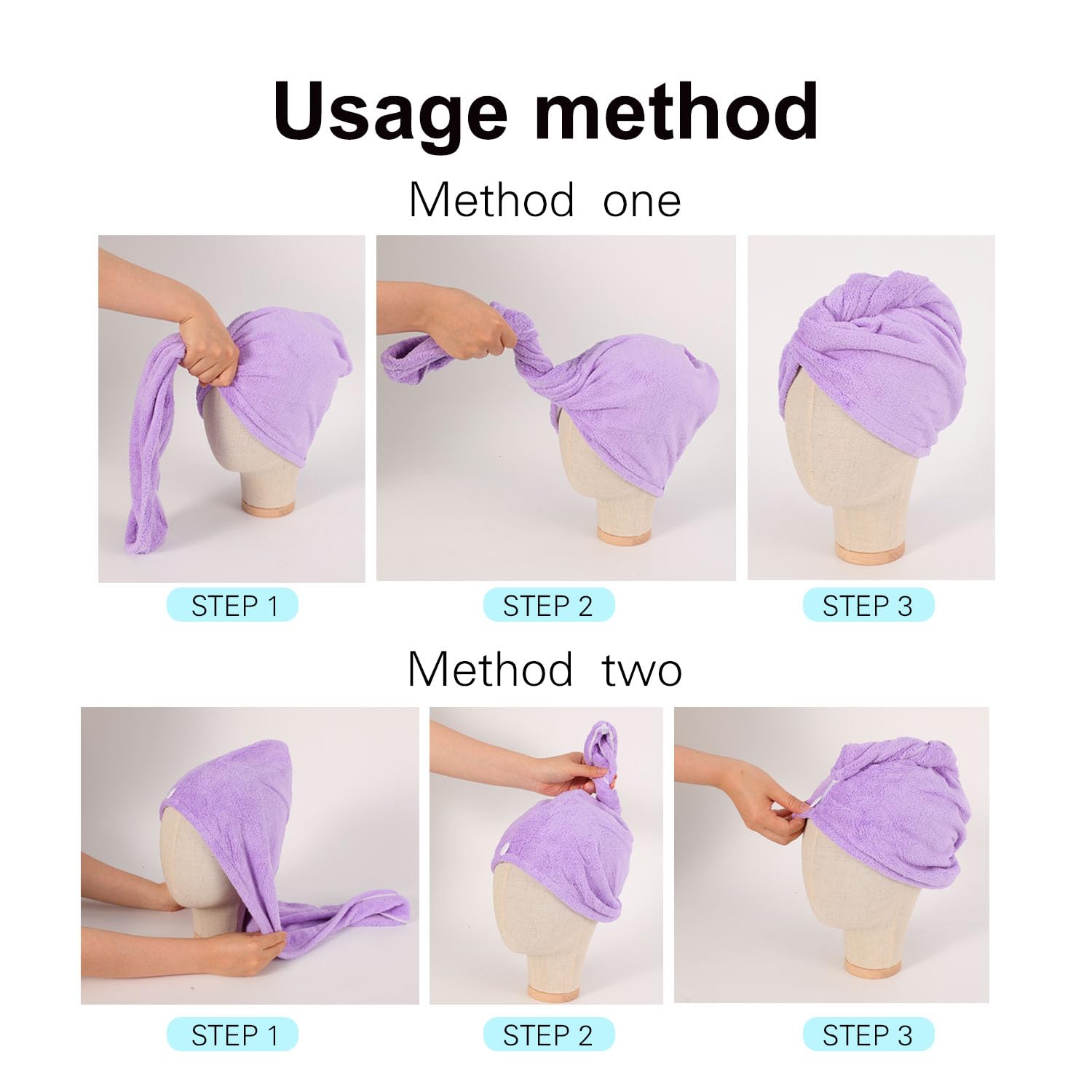 AGKXHDEC Microfiber Hair Drying Towel Wrap,Hair Turbans Towel for Wet Hair