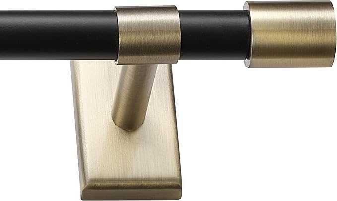 GLOBE Electric 63000058 5-Piece All-in-One Bathroom Accessory Set, Brass & Black, 3-Light Vanity Light, Towel Bar, Toilet Paper Holder, Towel Ring, Robe Hook, Bathroom Lights Over Mirror