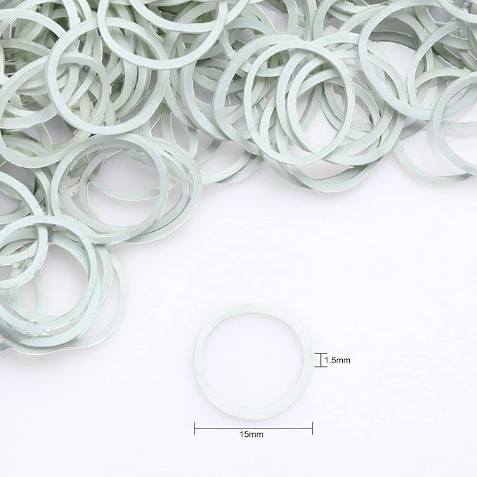 HOYOLS 1/2 Inch Small White Rubber Bands for Hair Ties Elastics Mini Braids Ponytail Holders for Girls Thick Hair Rubberbands No Damage Office 1000pcs (S)