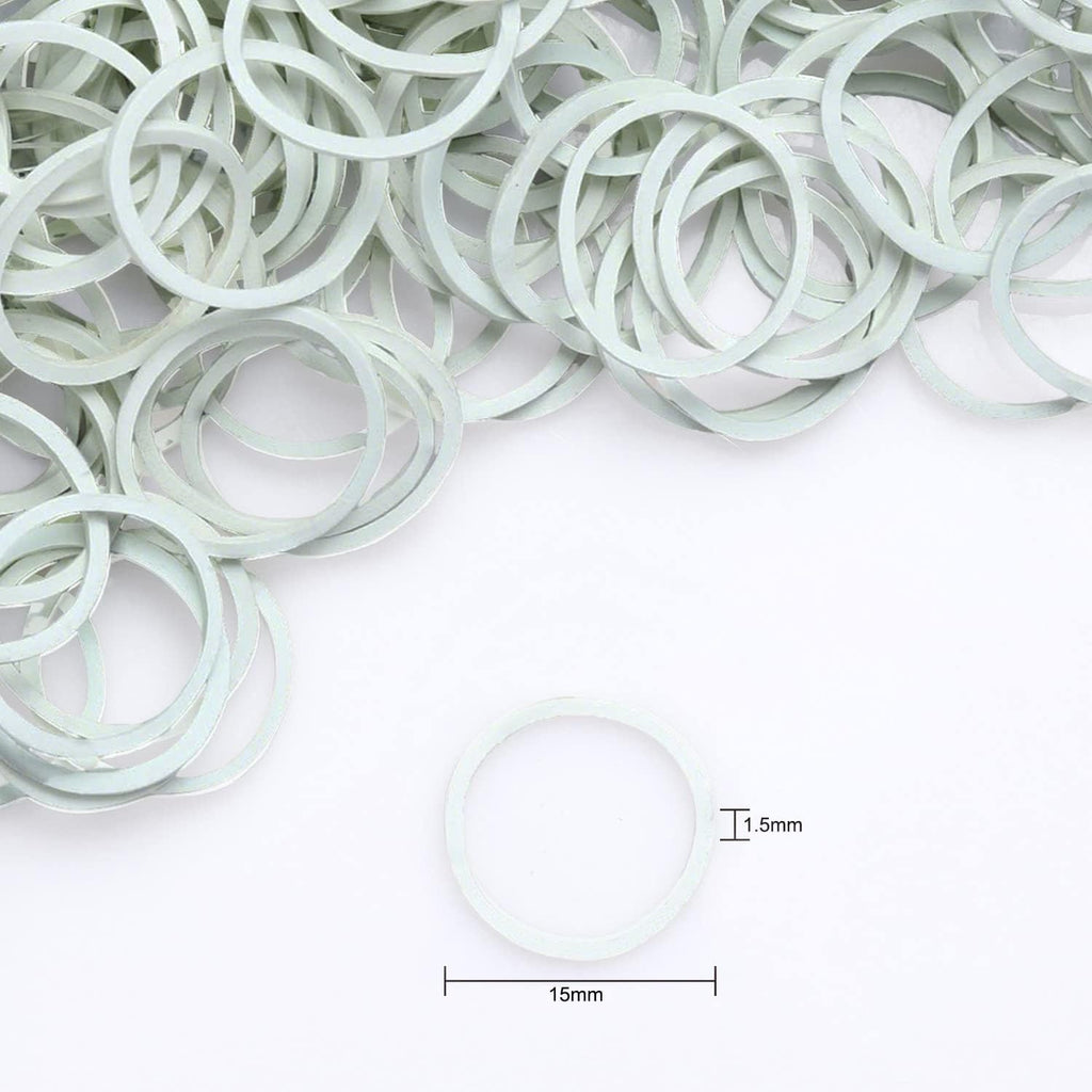 HOYOLS 3/4 Inch White Hair Rubber Bands for Hair Ties, Small Elastics Bands Ponytail Holders for Women Girls Mini Student Crafts Office 600pcs (M)