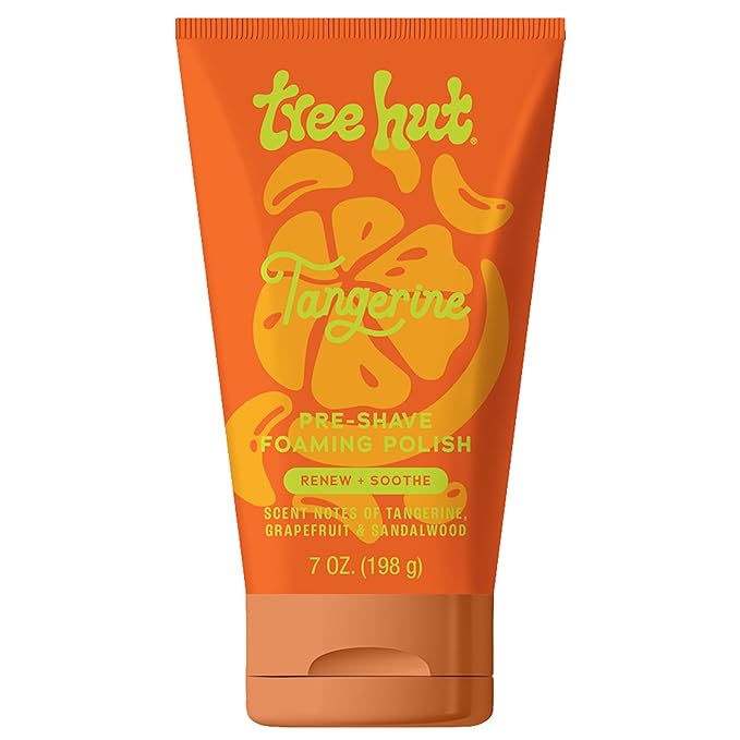Tree Hut Tangerine Shave Prep Polish | Gently Soothe & Prep Skin for an Even Closer Shave | Exfoliating Shave Essential | 7 fl oz.