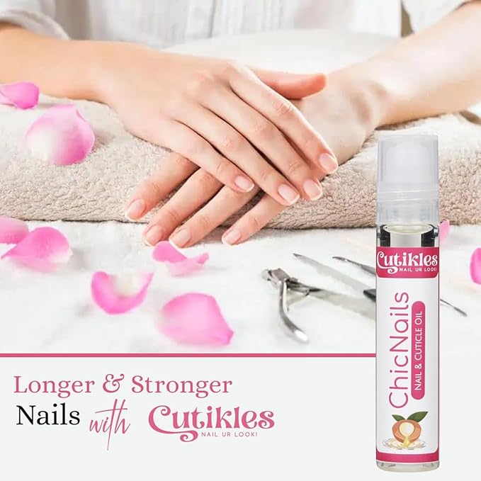 Cutikles Cuticle Oil Roll-On for Nails & Cuticles – Nourishing & Hydrating Formula with Vitamin E | Easy-to-Apply, Non-Greasy, Travel-Friendly Roll-On Bottle – 0.33 Fl Oz