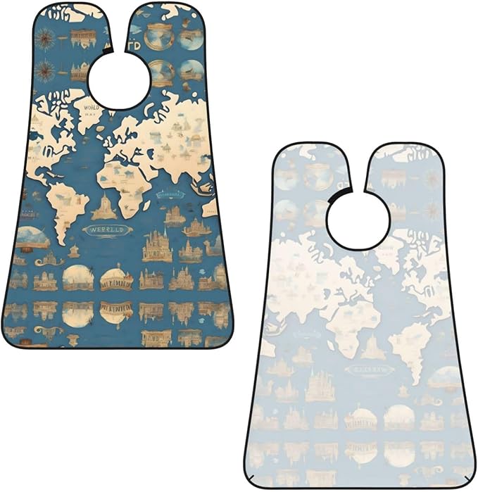 Yellow Flowers Butterflies Print Beard Bib Shaving Apron, Beard Hair Trimming Cape Gift For Dad
