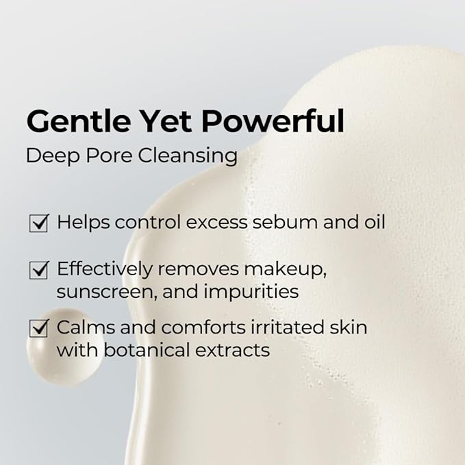 1-Step Cleansing Oil-to-Foam, Cleanser for Face, Makeup Blackhead Remover, Pore Minimizing, Korean Skin Care 6.76 fl oz