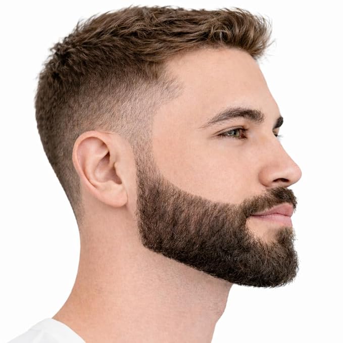 Quality Time Beard Guide Max – DIY Multi-Style Beard Shaving Template with Anti-Slip Grip, Hair Anchors, Built-In Fine Comb for Precise Beard Alignment, and Professional-Quality Lines, Made in USA