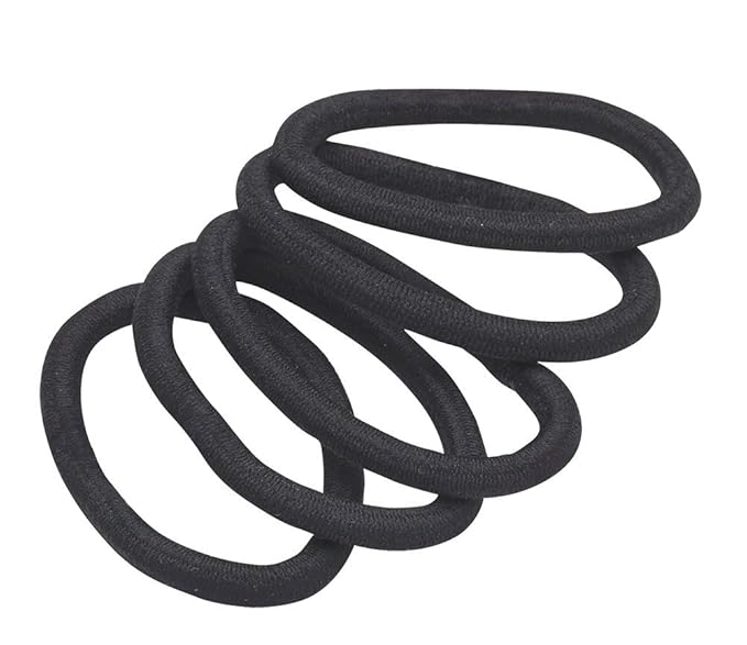 REVLON Extra Thick Black Hair Elastics,(Pack of 30)