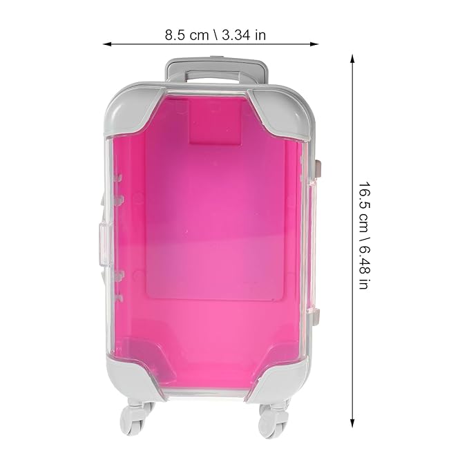 LUOZZY 4pcs Fake Eyelash Organizer Case Mini Suitcase Lashes Storage Box