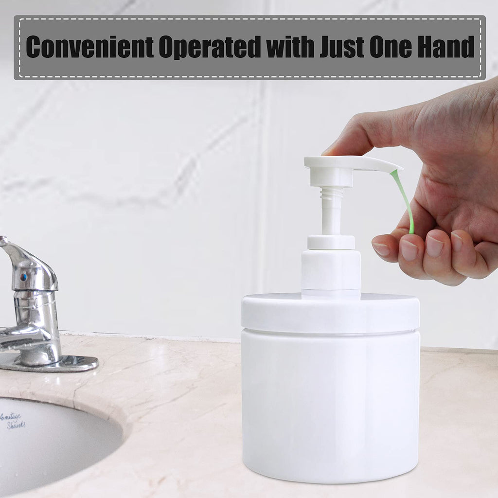 Cosywell 2PCS 500ml Pump Bottle Dispenser White Plastic Pump Bottles