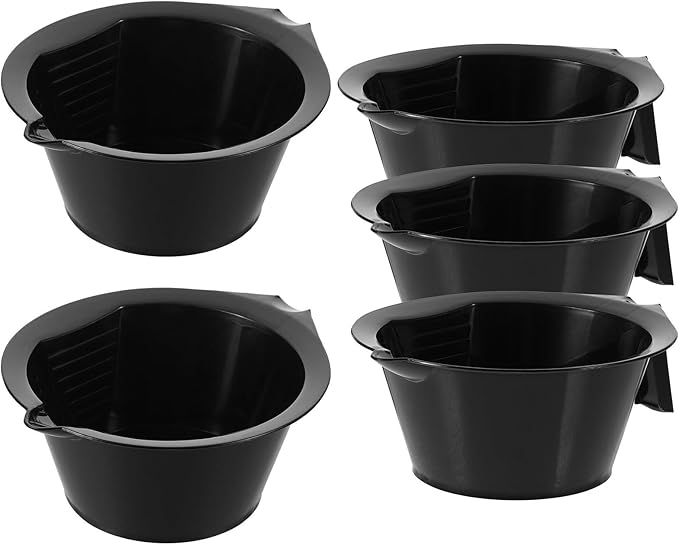 Ipetboom Hair Dye Bowl Set with Handle 6.10In Stackable Hair Color Mixing Bowls for Salon and Home Use Coloring and Tint Mixing Tool