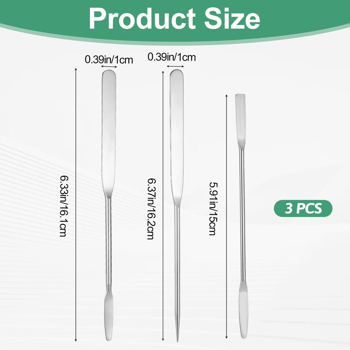 3 Pcs Metal Makeup Spatula Applicator Foundation Spatula Kit Stainless Steel Cosmetic Spatulas Beauty Face Cream Applicator Double Edged Face Mask Spatulas for Application Foundation
