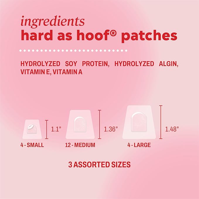 Onyx Professional Hard as Hoof Nail Repair Patches - Nail and Cuticle Strengthening Treatment, Nail Strengthener and Growth, Nail Care, 20 Count