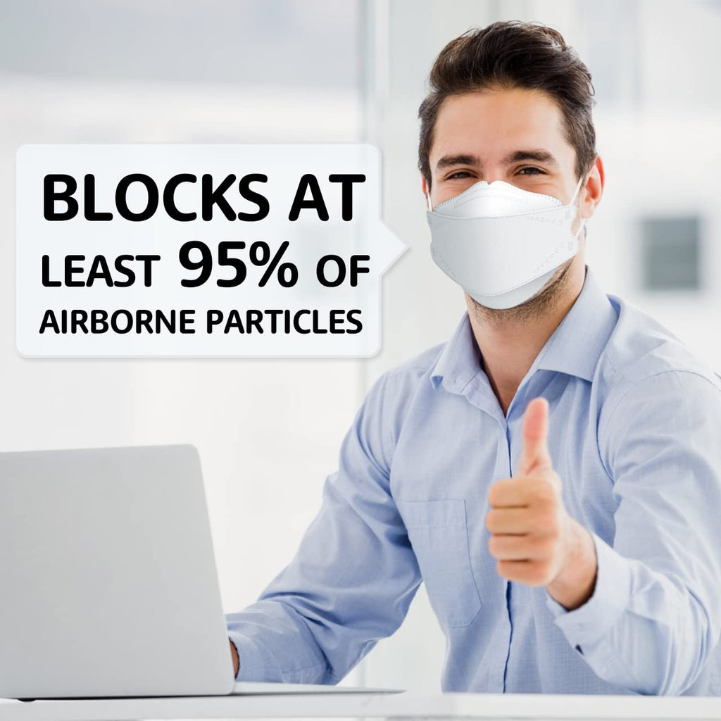 LEVENIS Face Masks 50 Pack, Breathable Comfortable and Disposable Mask, White
