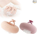 Super Soft Sunflower Suction Cup Bath Ball, 2026 Upgraded 2-in-1 Sunflower Bath Ball Exfoliating Bath Sponge Cleaning Brush, Sponge Mesh Pouf Shower Ball for Women, Men Shower (Apricot+Purple)