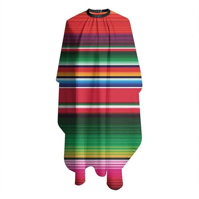Barber Cape Colorful Mexican Stripes Salon Haircut Apron,Premium Professional Hair Cutting Cape,Stylist Salon Supplies,Durable Hairdressing Cape for Men Women