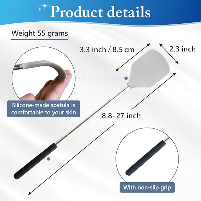 FieldSora Cream Applicator for Back Telescopic Easy to Clean Applies Creams, Sunscreens, and Ointments (Covers Large Areas)