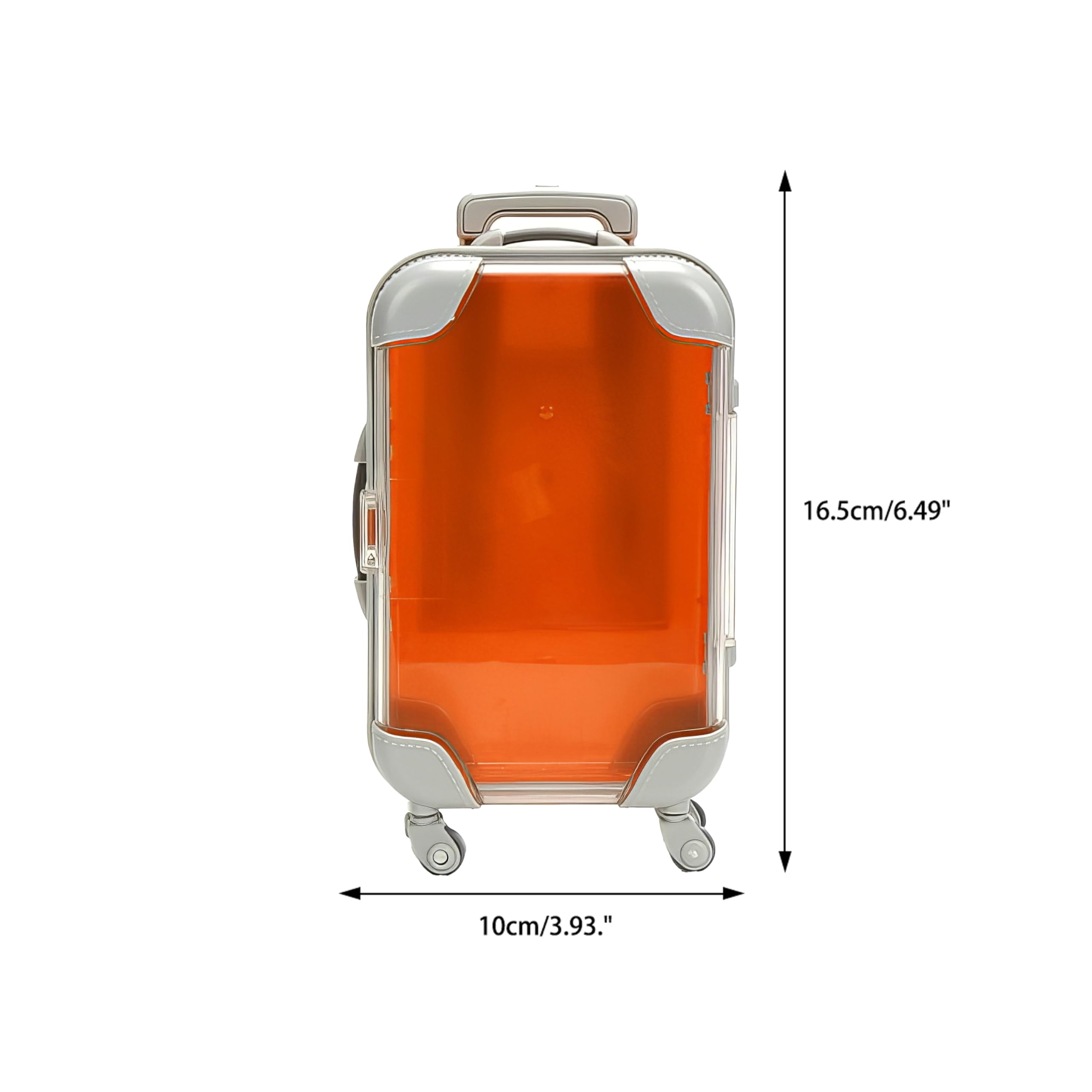Kiyza False Eyelash Storage Box, Portable Travel Organizer Mini Luggage False Eyelash Tray Makeup Tool (ORANGE)