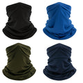 Fivali 4 Pack Neck Gaiter Breathable Bandana Mask for Outdoor Protection,Washable Reusable Cooling Gator Mask Face Scarf Cover Protect from Dust Sun for Men Women Fishing Cycling Running Gaitor, Solid