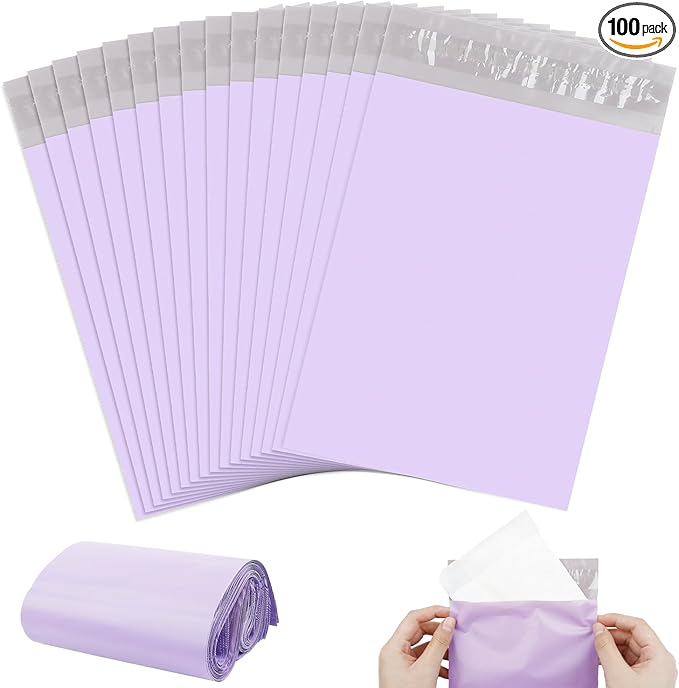 100 Pcs Light Purple Sanitary Napkin Disposal Bags, Feminine Self-Sealing Hygiene Disposal Bags for Tampons, Pads and Liners, Personal Care Sanitary Bag for Women Privacy Handling