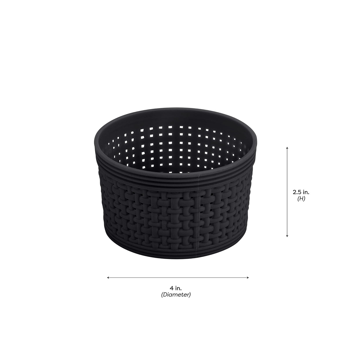 Simplify 10 Piece Organizing Set | Multiple Size Bins | Multipurpose | Office | Desk | Dorm | Bathroom | Storage Basket | Small Items | Accessories | Black
