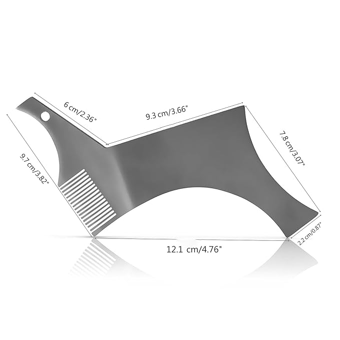 Stainless Beard Template Guide Beard Comb For Man Flexible Beard Shaping Trimmer Tool