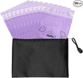 Purple Opaque Feminine Hygiene Disposal Bags - Pack of 100, 7x12inches, Suitable for Tampons and Sanitary Liners - Includes Storage Bag
