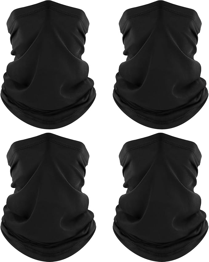 ROXUN Neck Gaiter, 4 Pack Summer Cooling Breathable Face Mask for Outdoors