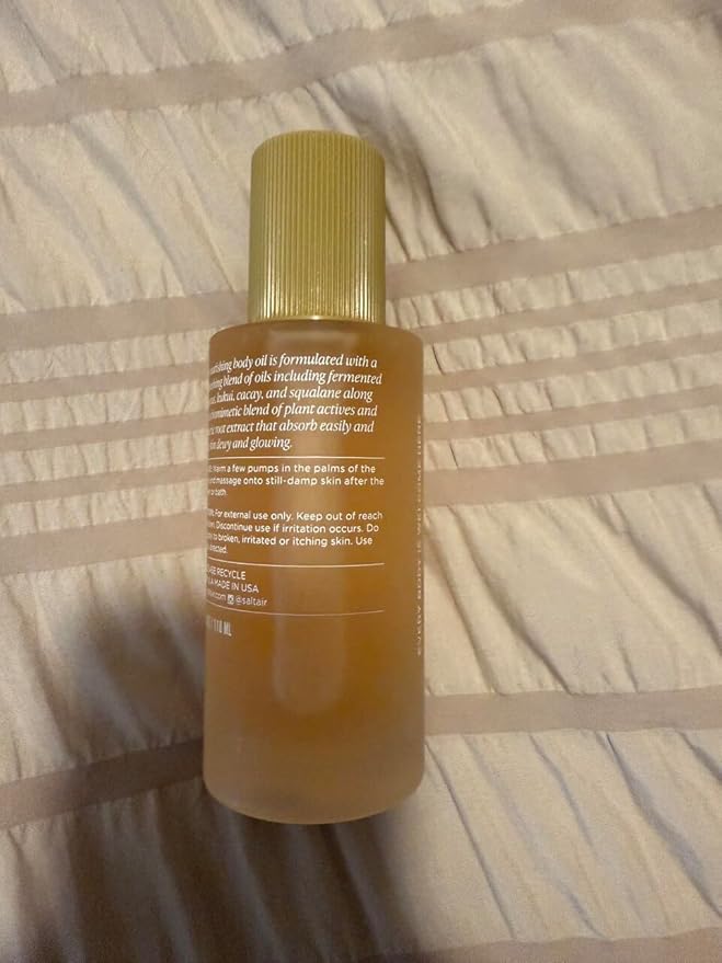 Saltair Body Oil – Silky After Shower and Bath Dry Oil for Women and Men – Non-Greasy, Well-Absorbing Moisturizer for Hydrating Dry Skin – Golden Hour Scent, 4oz