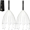 USAGA Head Massager Scalp Massager 20 Fingers Head Scratcher for Head Body Relaxing (Black & Black)