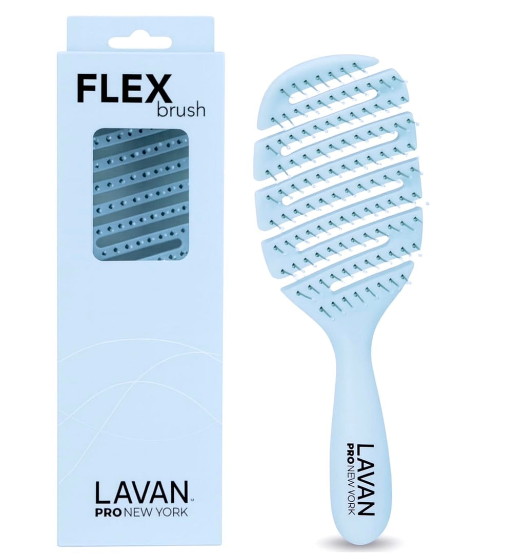 LAVANPRO New York Flex Detangling Hair Brush (BABY BLUE)