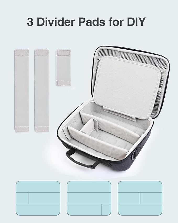 Luxtude Large Barber Case, Hard Barber Bags for Clippers and Supplies, Travel Hair Clipper Case, Clipper and Trimmer Cases with Shoulder Strap, Easy Carrying