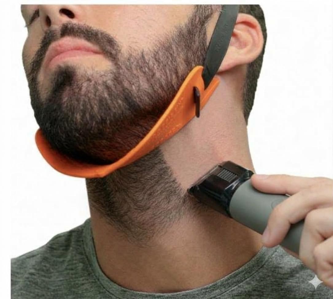 Quality Time Beard Shaping Template Kit, 2 Premium Multi-Style Beard & Neckline Guides: Hands-Free, Two Tools for Defined Beard Lines, DIY, Use with Trimmer or Razor, Made in USA