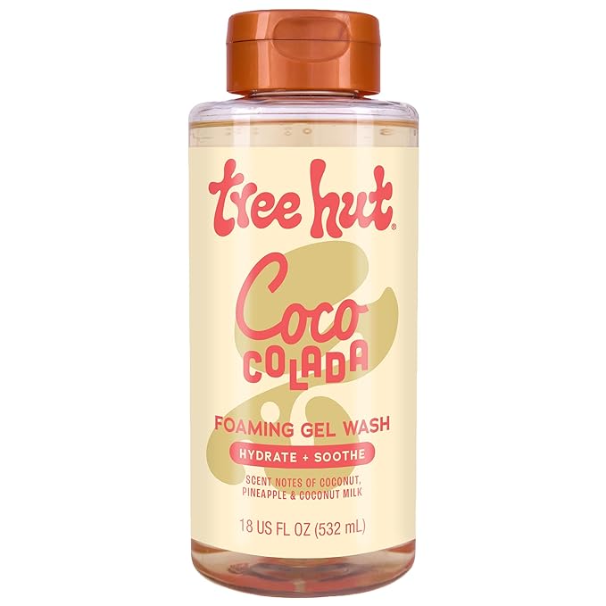 Tree Hut Coco Colada Body Wash, Hydrating & Moisturizing Shower Gel with Shea Butter & Essential Oils, Soft Smooth Glowing Skin, Gentle Cleanser For All Skin Types, Self Care Gifts for Women, 18 Fl Oz