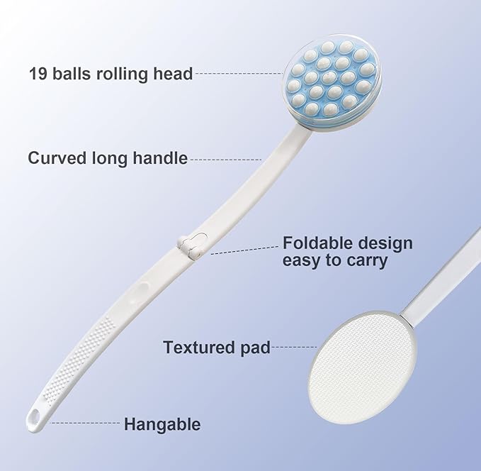 UMOPPHIX Lotion Applicators for Back, 18 inch Back Lotion Applicator, Back Lotion Applicator for Your Back, Foldable Handle Easy Reach Self Apply Cream Moisturizer Sunscreen