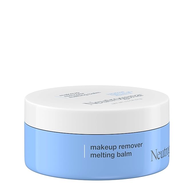 Neutrogena Makeup Remover Melting Balm with Vitamin E, Nourishing and Gentle on Skin, Works on Lips, Face, and Eyes, Solid to Oil for Quick Removal, Fragrance-Free, Travel-Friendly, 2 oz