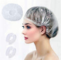 200 PCS Disposable Shower Caps Thickened Waterproof Hair Bath Caps for Women Men Girls Travel Spa Hotel Home Use Salon - Multi-Purpose Elastic Plastic Shower Caps, Essentials Accessories 18.1" (Pink)