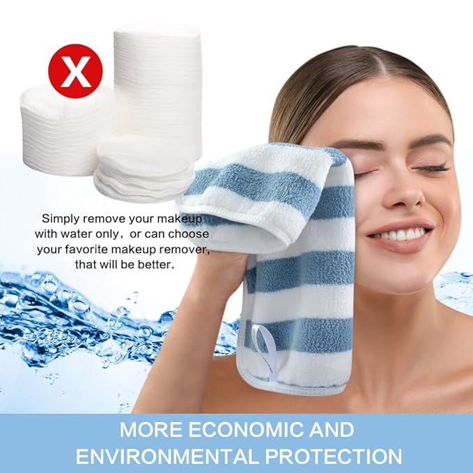 SINLAND Microfiber Facial Cloths Fast Drying Washcloth 12inch x 12inch Absorbent Face Wash Cloth Soft Makeup Remover Cloths